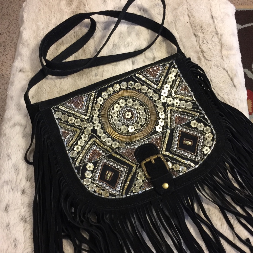 Big Buddha Bohemian Fringe Embezzled Bag